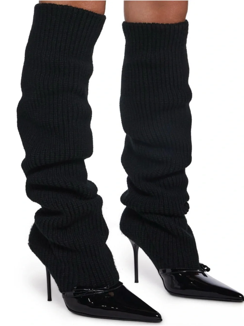 y2k Knee High Knit Heels